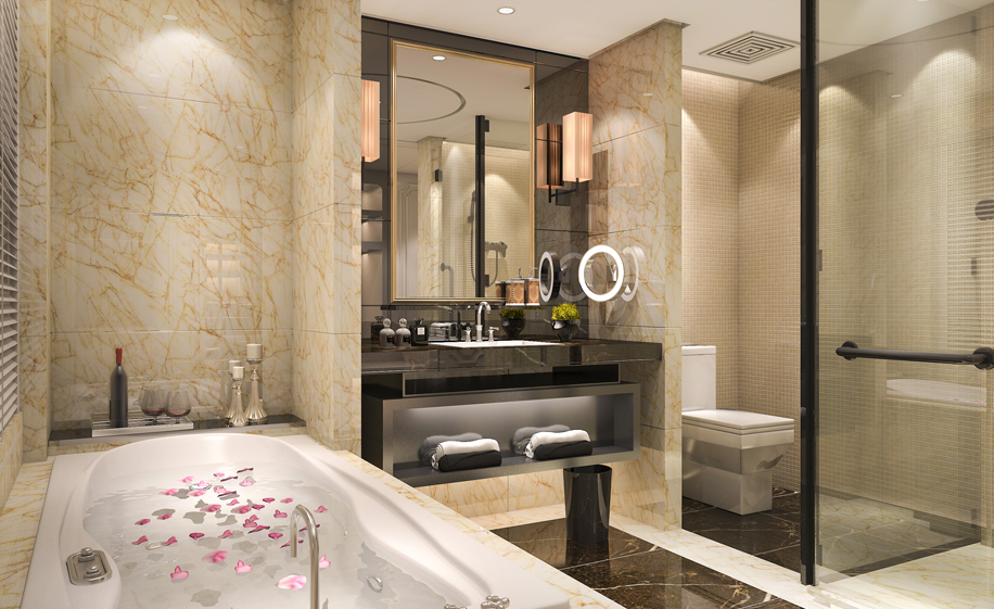 Bathroom remodeling and renovation with space-saving design